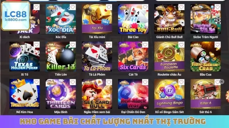 Kho game bài chất lượng nhất thị trường